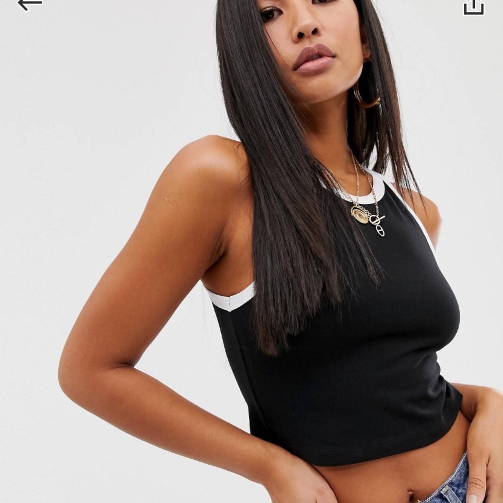 Asos Black Crop Top